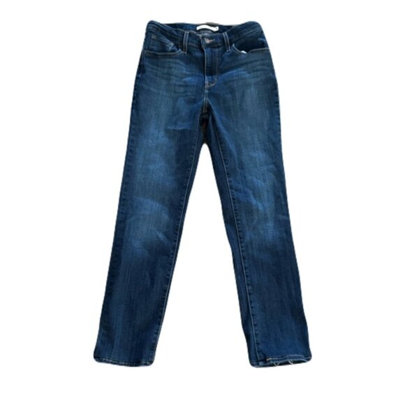 Levis Blue 724 High Ride Straight Jeans Size 28 - Picture 1 of 9